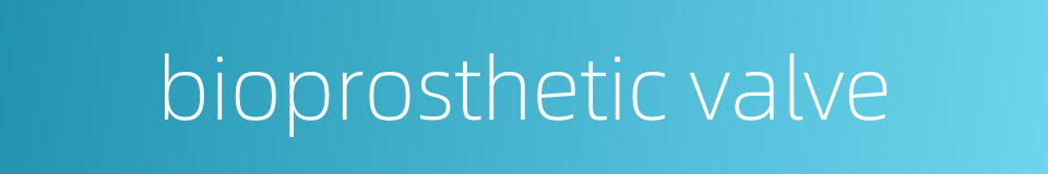bioprosthetic valve的同义词