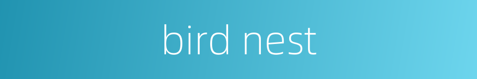 bird nest的同义词