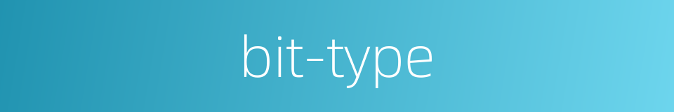bit-type的同义词