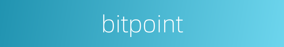 bitpoint的同义词