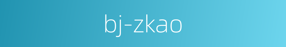 bj-zkao的同义词