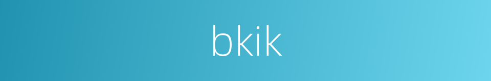 bkik的同义词