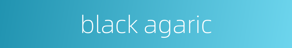 black agaric的同义词