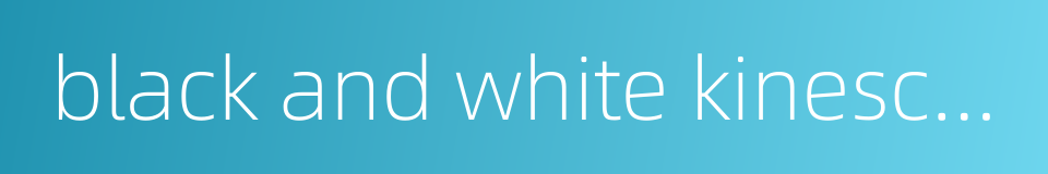 black and white kinescope的同义词