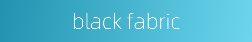 black fabric的同义词
