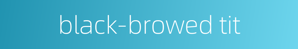 black-browed tit的同义词