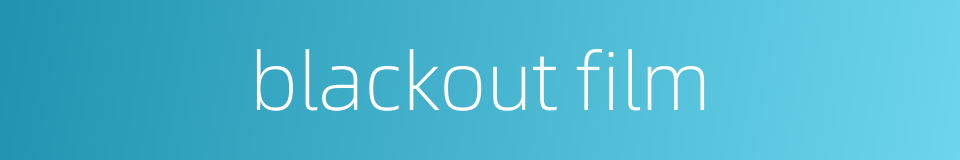 blackout film的同义词
