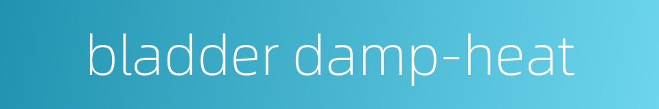 bladder damp-heat的同义词