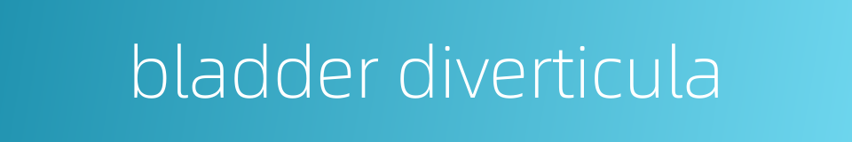 bladder diverticula的同义词
