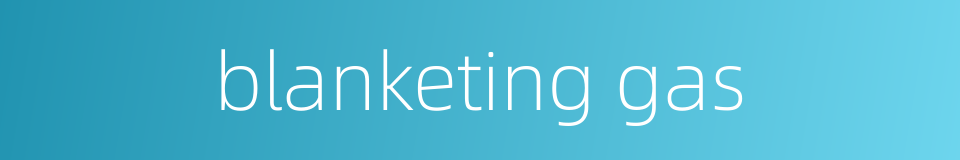 blanketing gas的同义词