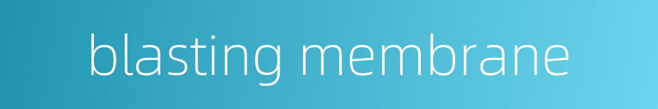 blasting membrane的同义词