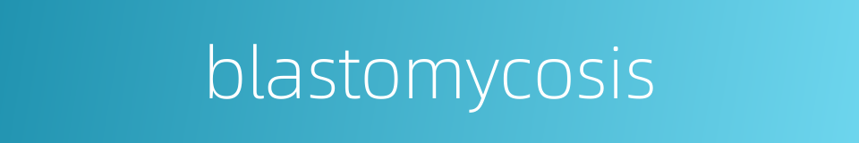 blastomycosis的同义词
