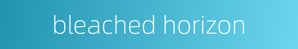 bleached horizon的同义词