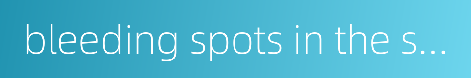 bleeding spots in the skin的同义词