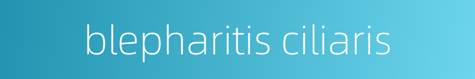 blepharitis ciliaris的同义词