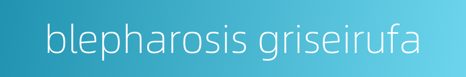 blepharosis griseirufa的同义词