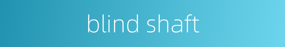 blind shaft的同义词