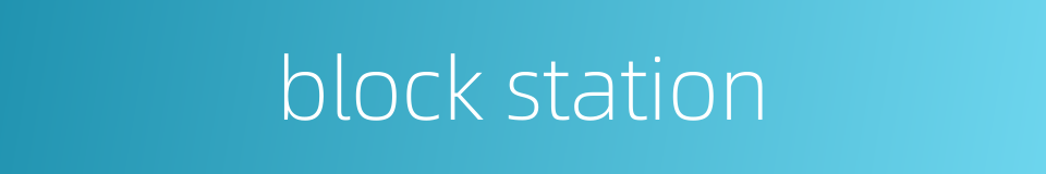block station的同义词