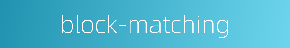 block-matching的同义词