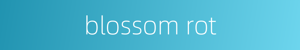 blossom rot的同义词