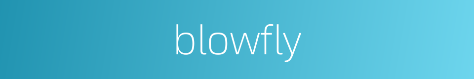 blowfly的同义词