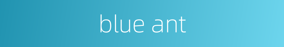 blue ant的同义词