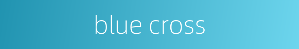 blue cross的同义词