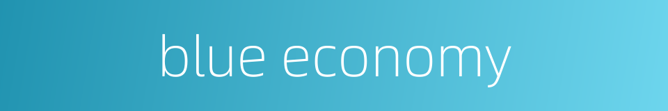 blue economy的同义词
