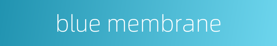 blue membrane的同义词