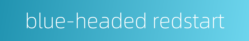 blue-headed redstart的同义词
