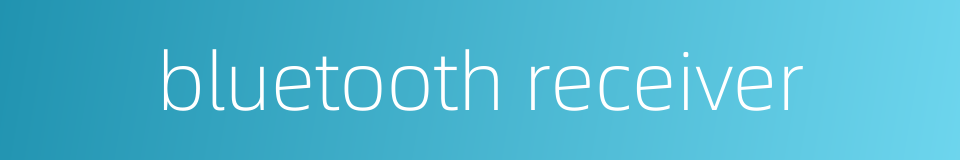 bluetooth receiver的同义词