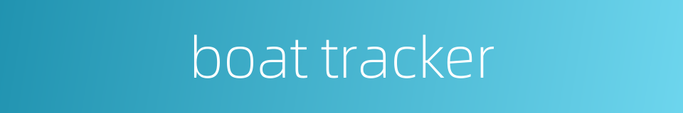 boat tracker的同义词