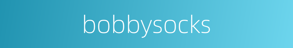 bobbysocks的同义词