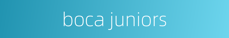 boca juniors的同义词