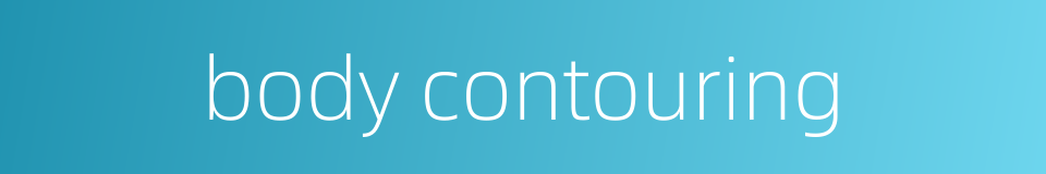 body contouring的同义词