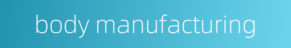body manufacturing的同义词