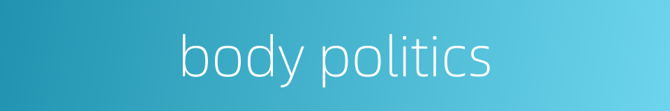 body politics的同义词