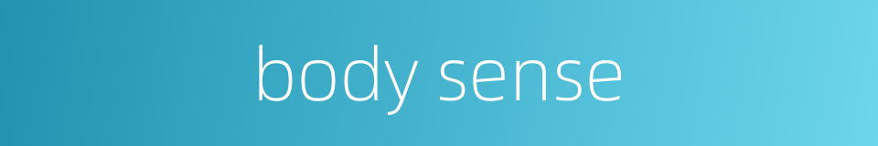 body sense的同义词