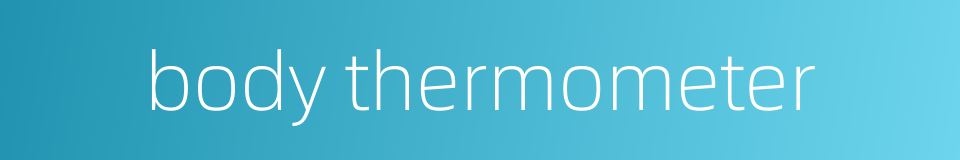 body thermometer的同义词
