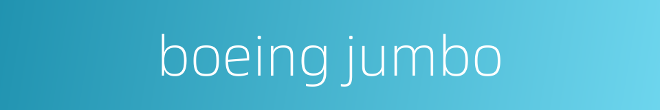 boeing jumbo的同义词