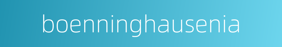 boenninghausenia的同义词