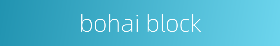 bohai block的同义词