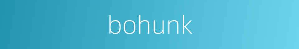 bohunk的同义词