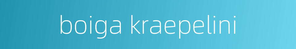 boiga kraepelini的同义词