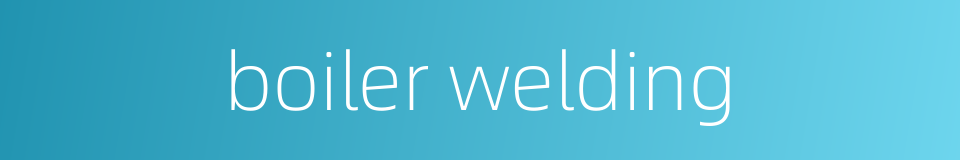 boiler welding的同义词