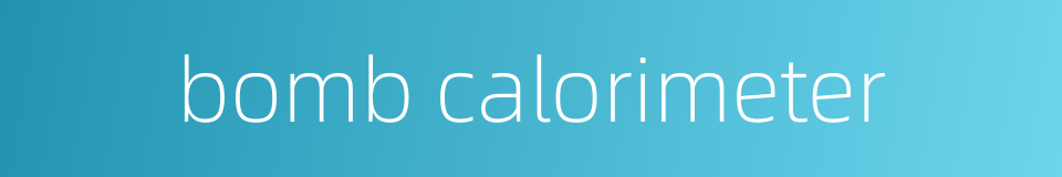 bomb calorimeter的同义词
