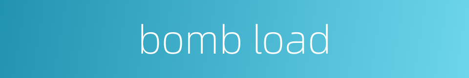 bomb load的同义词