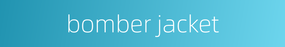 bomber jacket的同义词