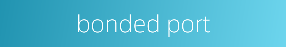 bonded port的同义词