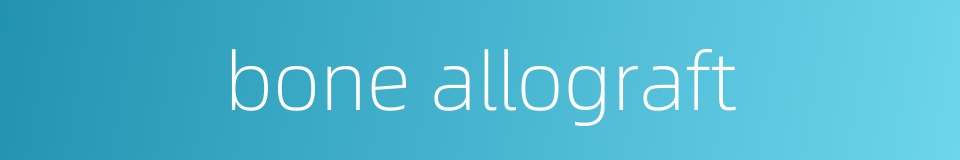bone allograft的同义词